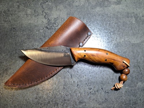 duży nóż bushcraft, custom, myśliwski edc, terenowy, stal węglowa