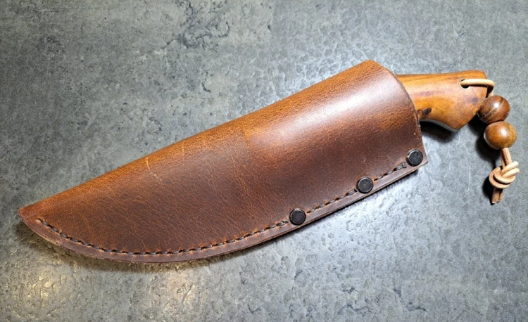 duży nóż bushcraft, custom, myśliwski edc, terenowy, stal węglowa